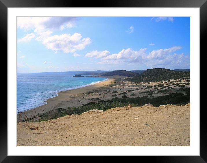 Karpass Peninsula, Northern Cyprus Framed Mounted Print by Michael Bolton