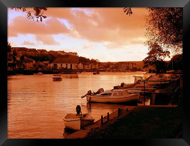Autumn at the Quay Framed Print by Michael Bolton