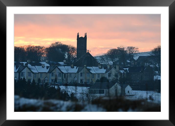 Sunset over Princetown Framed Mounted Print by Michael Bolton