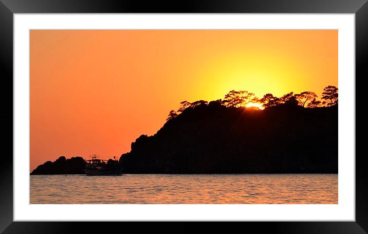 Sunset in Turkey Framed Mounted Print by Michael Bolton