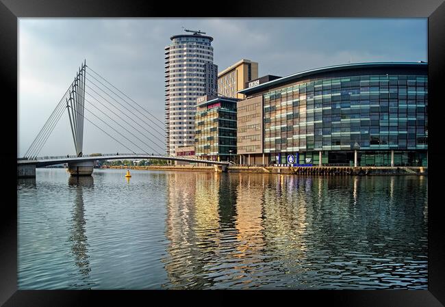 MediaCityUK, Salford Quays, Greater Manchester  Framed Print by Darren Galpin