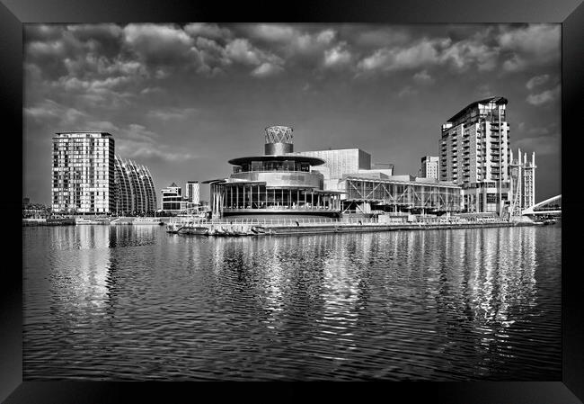 Salford Quays Reflections Framed Print by Darren Galpin