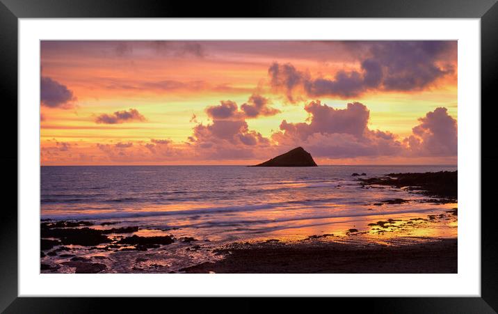 Great Mew Stone Sunset Framed Mounted Print by Darren Galpin