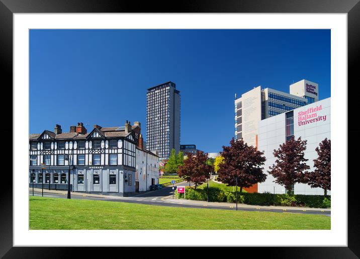 View from Pond Street, Sheffield  Framed Mounted Print by Darren Galpin