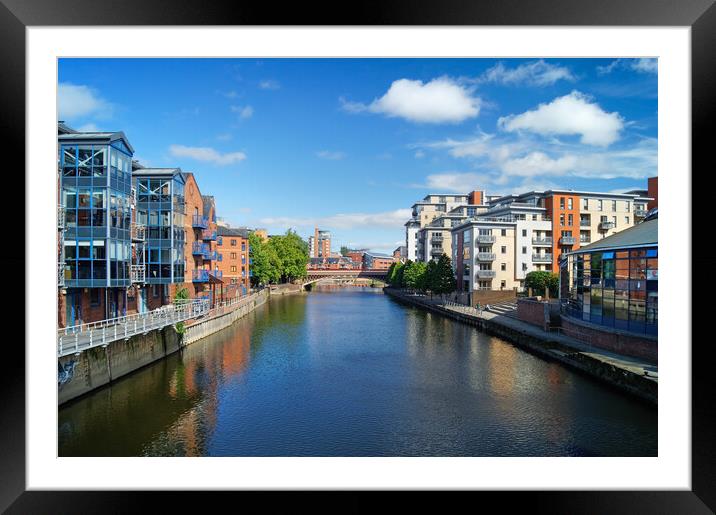 Leeds Cityscape from Centenary Bridge Framed Mounted Print by Darren Galpin