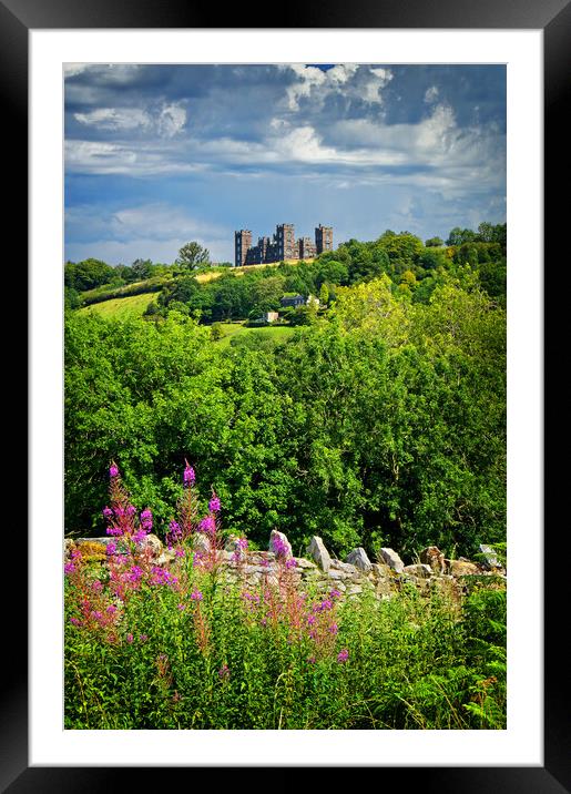 Riber Castle from High Tor Framed Mounted Print by Darren Galpin