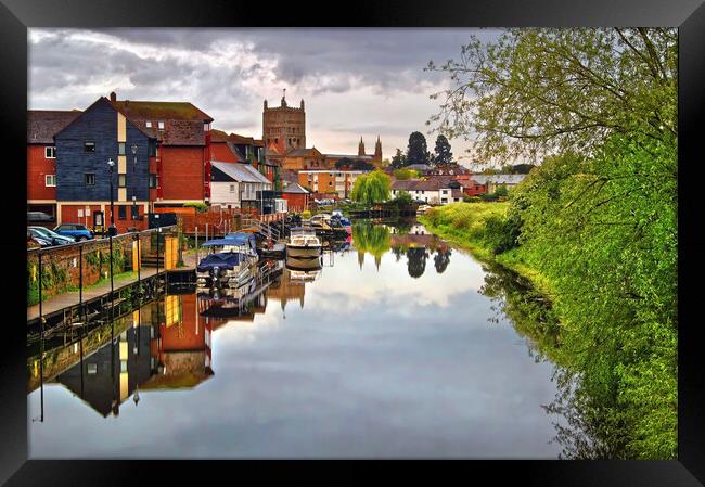 River Avon at Tewkesbury Framed Print by Darren Galpin