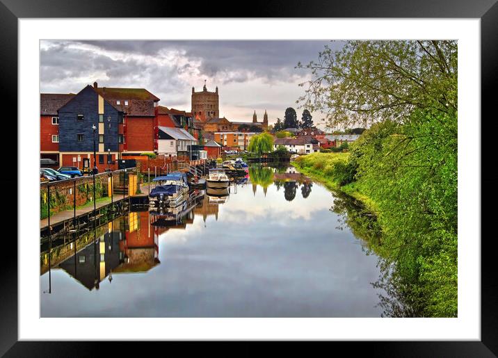 River Avon at Tewkesbury Framed Mounted Print by Darren Galpin