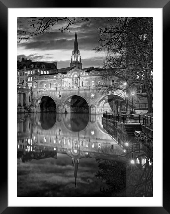 Pulteney Bridge and River Avon in Bath  Framed Mounted Print by Darren Galpin