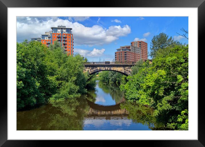 Bridge over River Aire, Leeds Framed Mounted Print by Darren Galpin