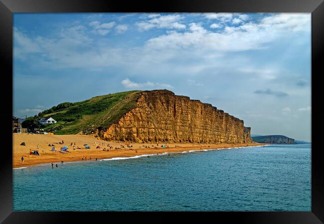 Sunny Day at West Bay Framed Print by Darren Galpin