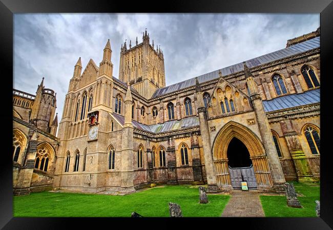 Wells Cathedral North Face Framed Print by Darren Galpin