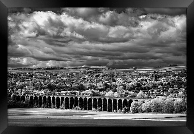 Penistone Viaduct and Town Framed Print by Darren Galpin