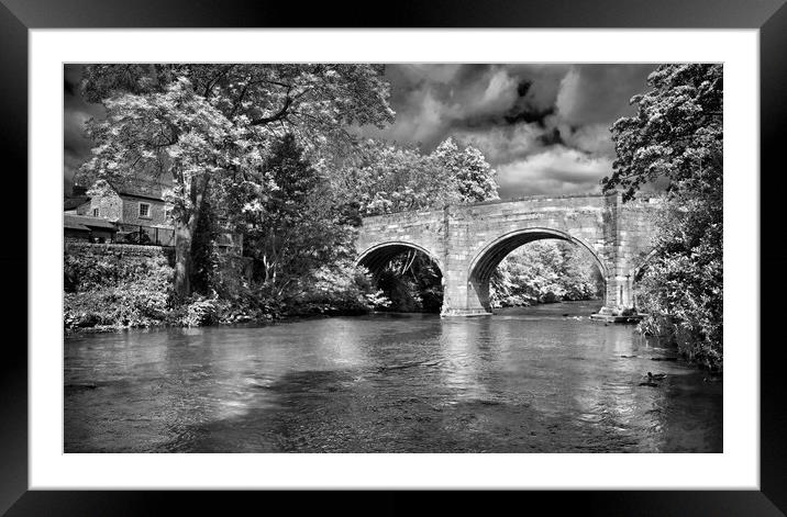 Bubnell Bridge and River Derwent  Framed Mounted Print by Darren Galpin