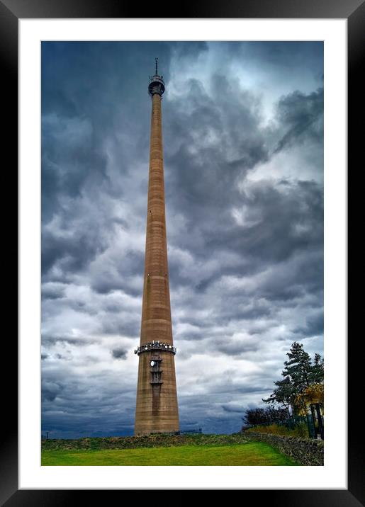 Emley Moor Tower Framed Mounted Print by Darren Galpin