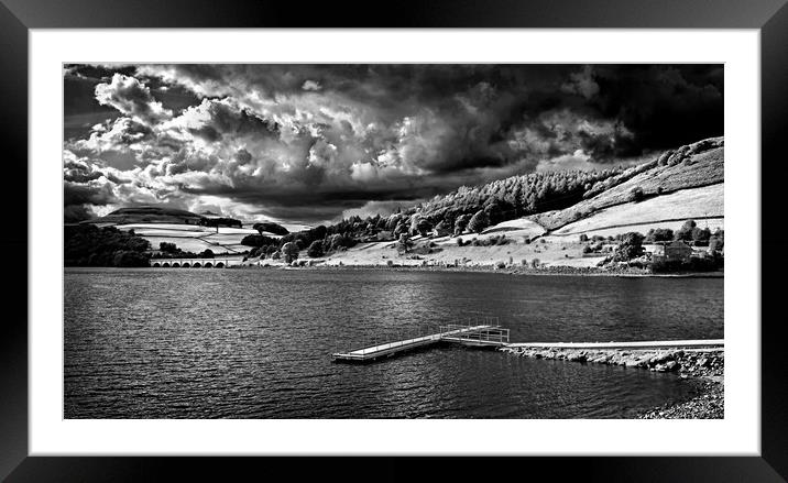 Ladybower Panorama Framed Mounted Print by Darren Galpin