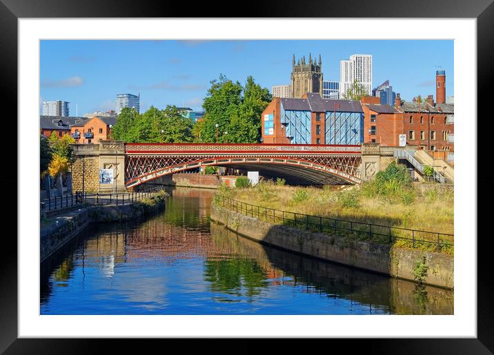 Crown Point Bridge & Leeds Skyline Framed Mounted Print by Darren Galpin