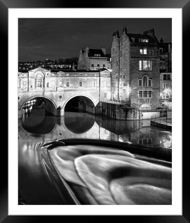   Pulteney Bridge & River Avon Bath Somerset Framed Mounted Print by Darren Galpin