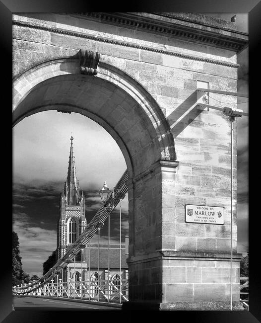 Marlow Bridge and All Saints Church Framed Print by Darren Galpin