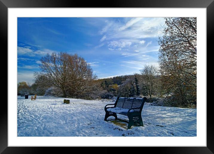 Dearne Valley Park in Winter Framed Mounted Print by Darren Galpin