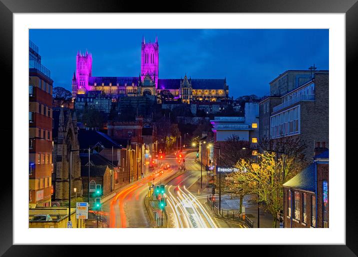 Lincoln Cathedral from Broadgate  Framed Mounted Print by Darren Galpin
