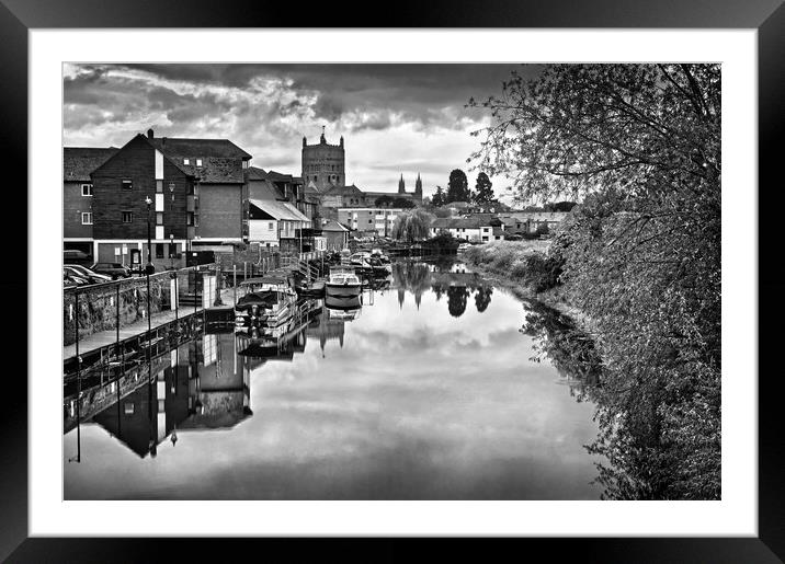 River Avon at Tewkesbury   Framed Mounted Print by Darren Galpin