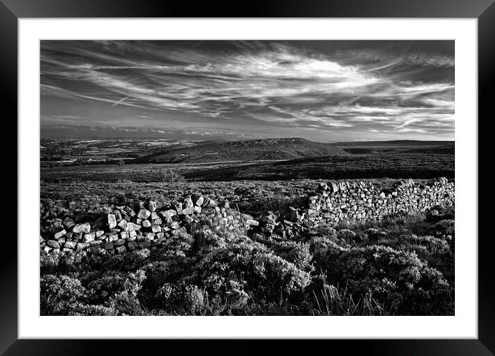 Burbage Moor and Houndkirk Hill  Framed Mounted Print by Darren Galpin