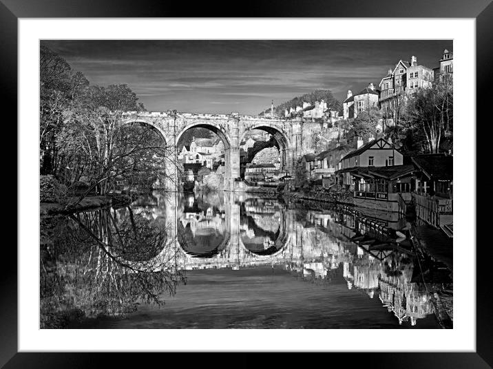 Knaresborough Viaduct and River Nidd Framed Mounted Print by Darren Galpin