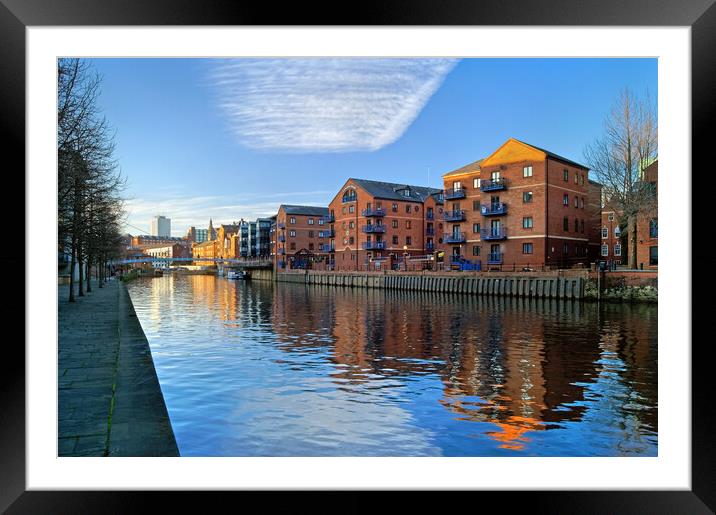 River Aire, Leeds Framed Mounted Print by Darren Galpin