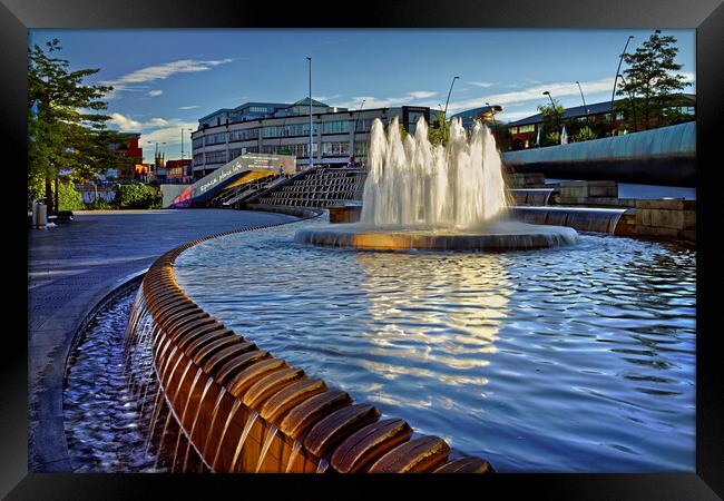 Sheaf Square Water Feature Framed Print by Darren Galpin
