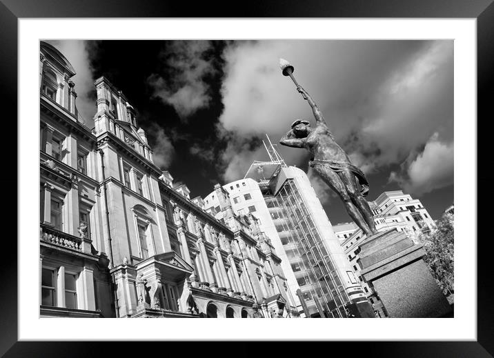 Leeds City Square Framed Mounted Print by Darren Galpin