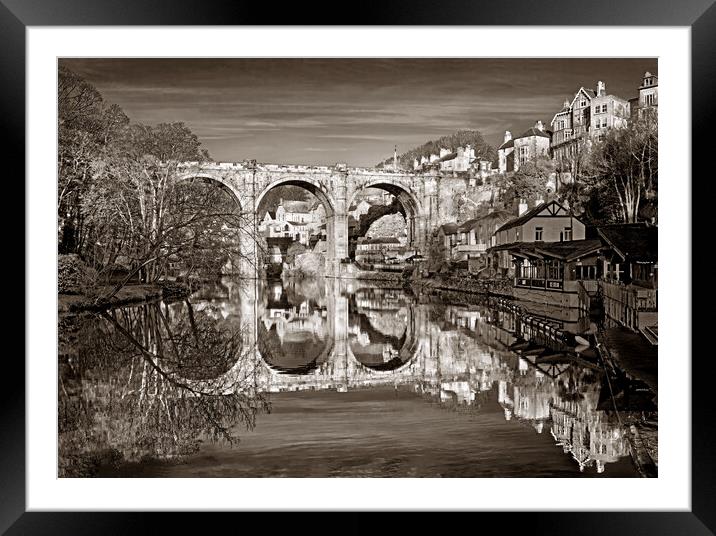 Knaresborough Viaduct and River Nidd Framed Mounted Print by Darren Galpin