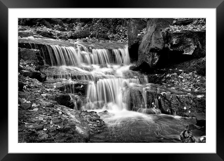 Lumsdale Falls Framed Mounted Print by Darren Galpin