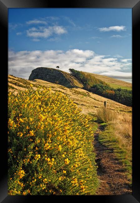 Footpath to Back Tor Derbyshire Peak District  Framed Print by Darren Galpin