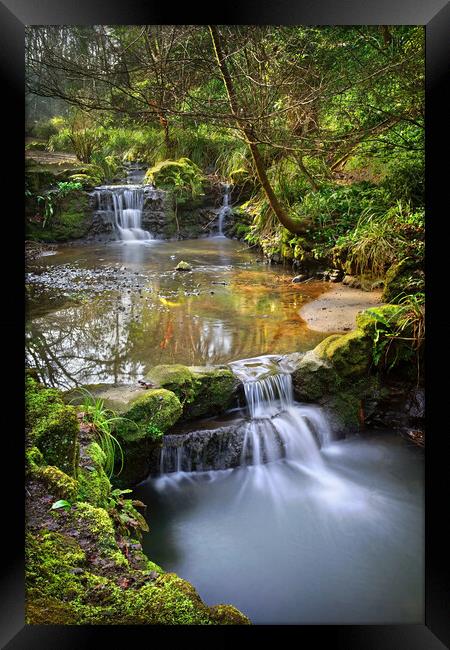 Peasholm Park Waterfall, Scarborough Framed Print by Darren Galpin