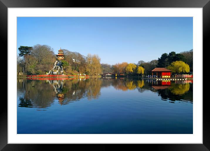 Peasholm Park Reflections  Framed Mounted Print by Darren Galpin