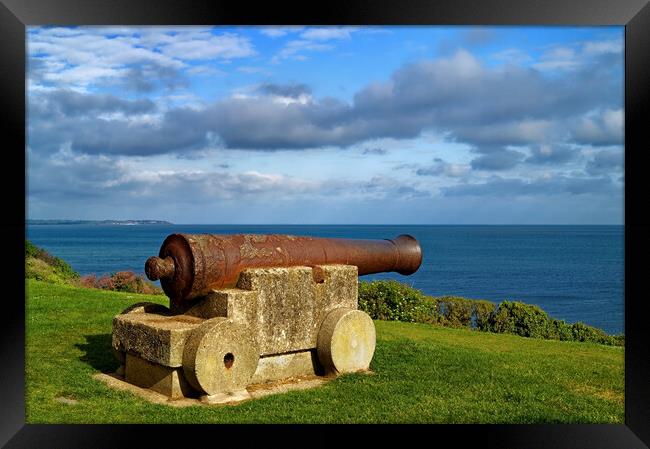 Old Cannon at Tankerton Slopes, Kent Framed Print by Darren Galpin