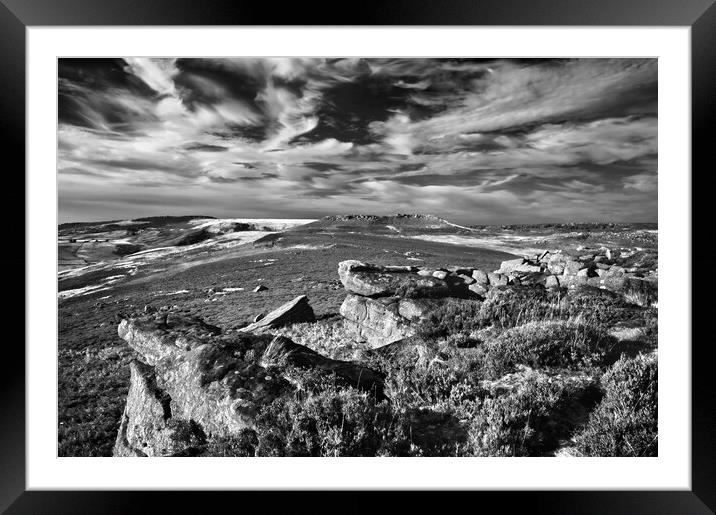 View from Over Owler Tor     Framed Mounted Print by Darren Galpin