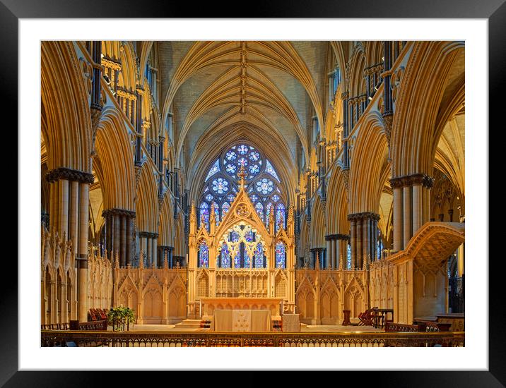 Lincoln Cathedral Altar Framed Mounted Print by Darren Galpin