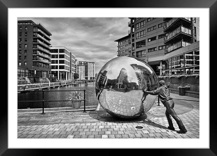 A Reflective Approach at Leeds Dock  Framed Mounted Print by Darren Galpin