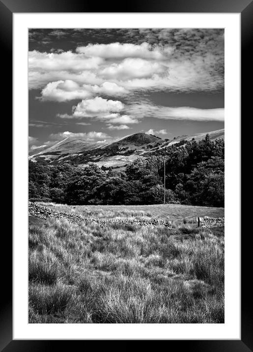 Lose Hill and Back Tor  Framed Mounted Print by Darren Galpin