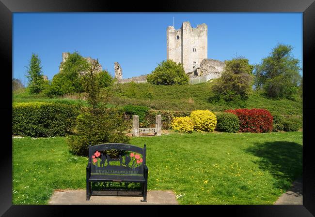Conisbrough Castle and Coronation Park Framed Print by Darren Galpin