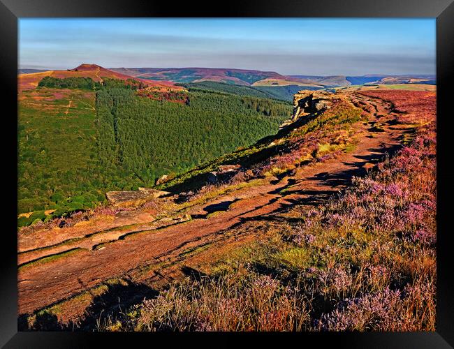 Win Hill and Bamford Edge, Derbyshire, Peak District Framed Print by Darren Galpin