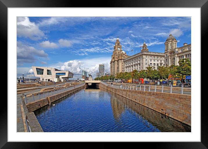The Three Graces, Liverpool  Framed Mounted Print by Darren Galpin