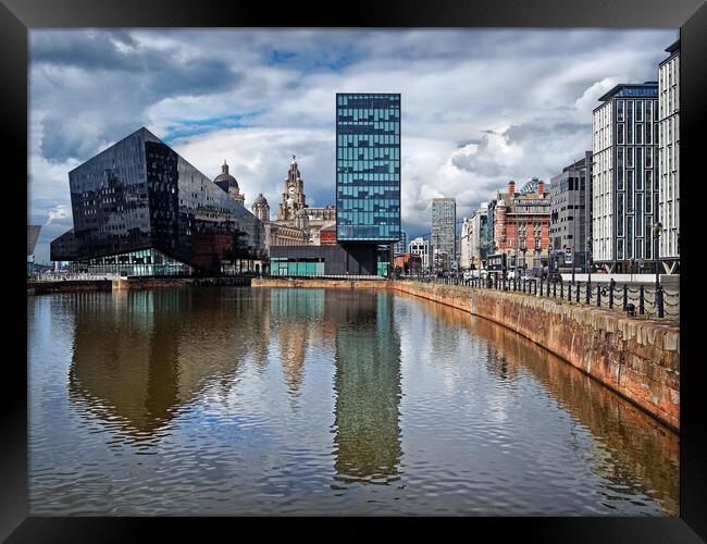 Canning Dock Reflections Framed Print by Darren Galpin