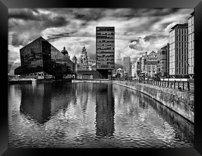 Canning Dock Reflections, Liverpool Framed Print by Darren Galpin