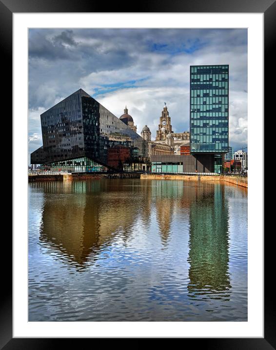 Canning Dock Reflections Framed Mounted Print by Darren Galpin