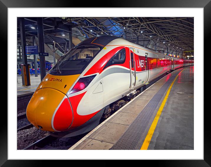 The Azuma at Leeds Station Framed Mounted Print by Darren Galpin