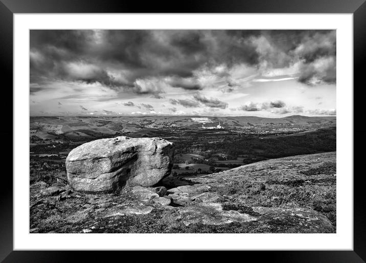 Hope Valley from Bamford Edge  Framed Mounted Print by Darren Galpin