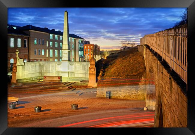 York War Memorial and City Wall Framed Print by Darren Galpin